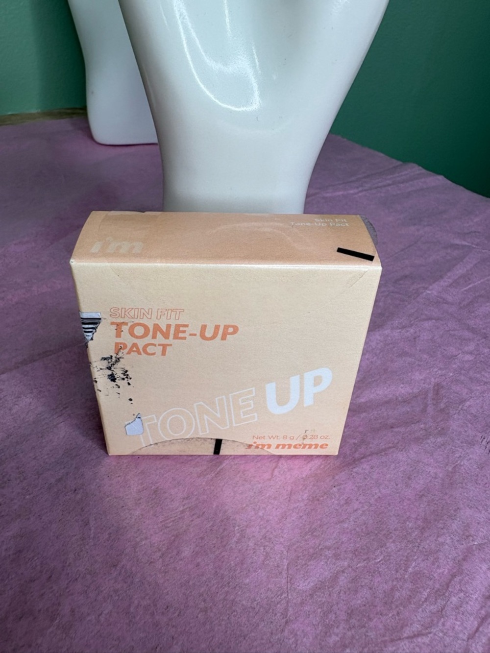 Meme Skin Fit Tone-Up Pact - Peach Beige Box